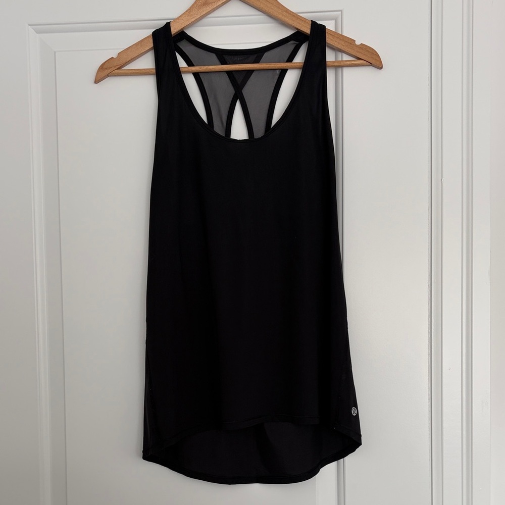 Lululemon Mesh Back Black Tank